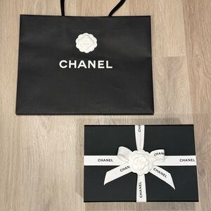 Chanel gift box with shopping bag